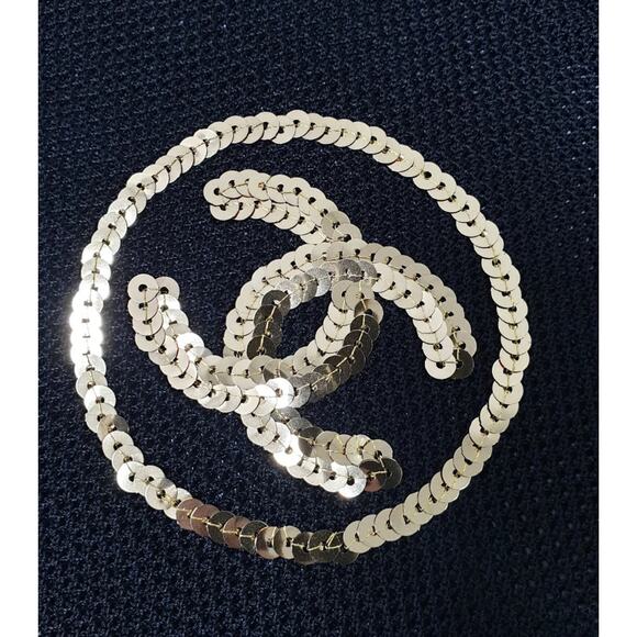 Chanel Black CC Logo Jumper with Net Sleeves - Size S - Picture 5 of 6